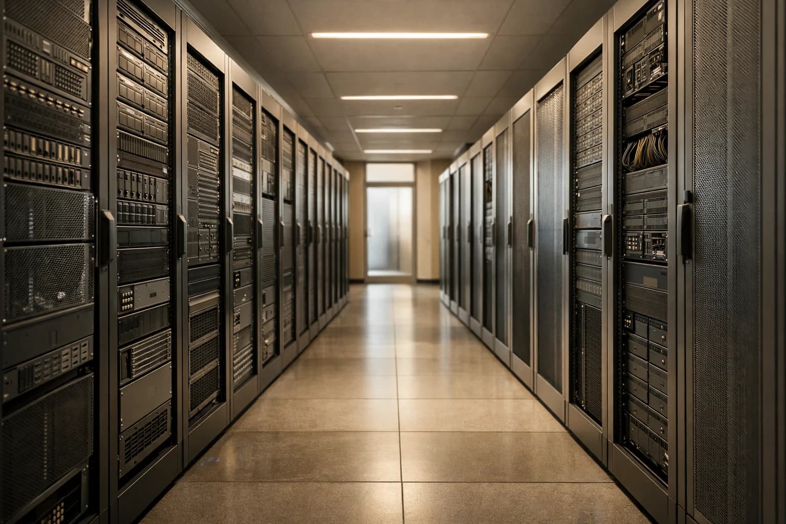 Compute infrastructure aisle representing runtime, scale, and model serving.