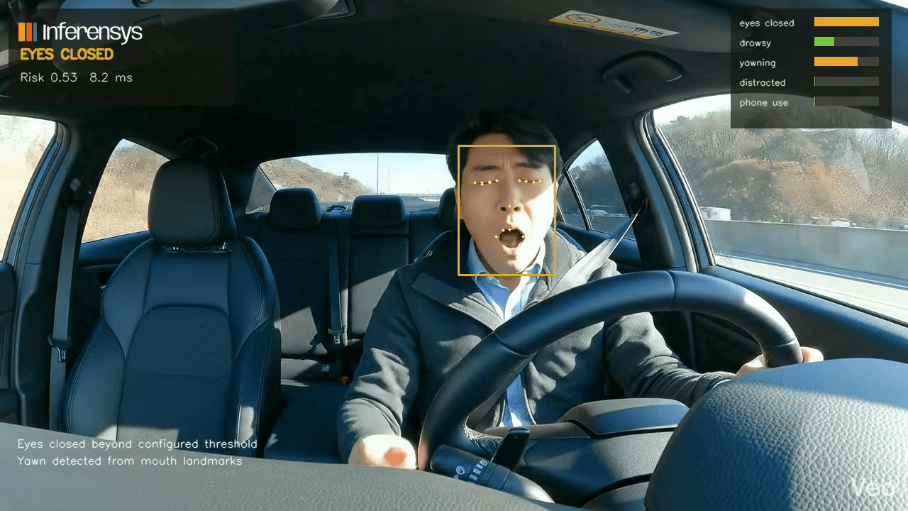 AI Driver Safety live monitor screenshot